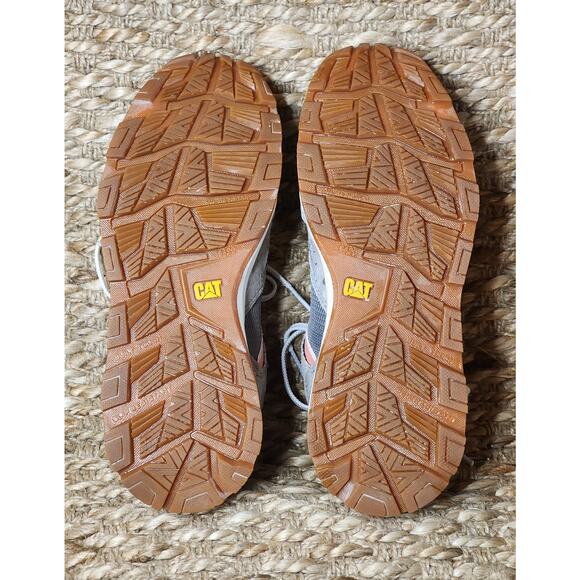 Caterpillar Women's 5 Woodward Gray Pink Suede Steel Toe Work Construction Shoe - Picture 11 of 11